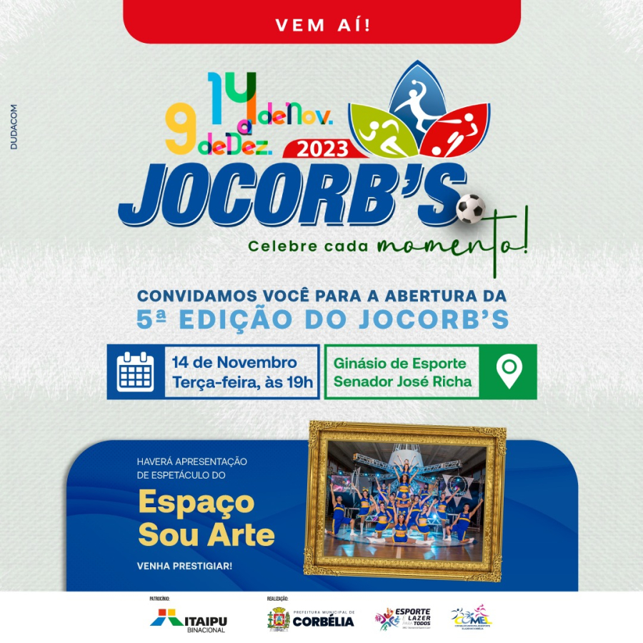 ABERTURA DOS JOGOS ESCOLARES - ESPAÇO SOU ARTE 